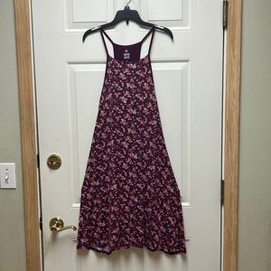 Purple Floral Swing Dress